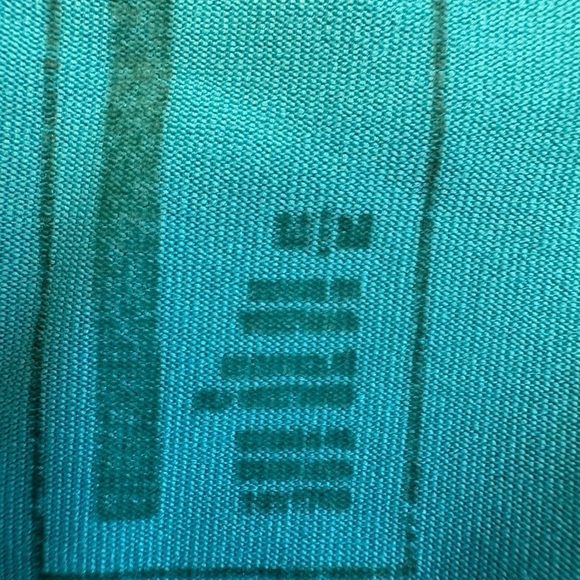 Teal activewear sportsbra knee length stretchy halter dress women's size Medium - Picture 6 of 11